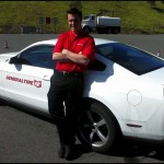 Instructing and test driving.